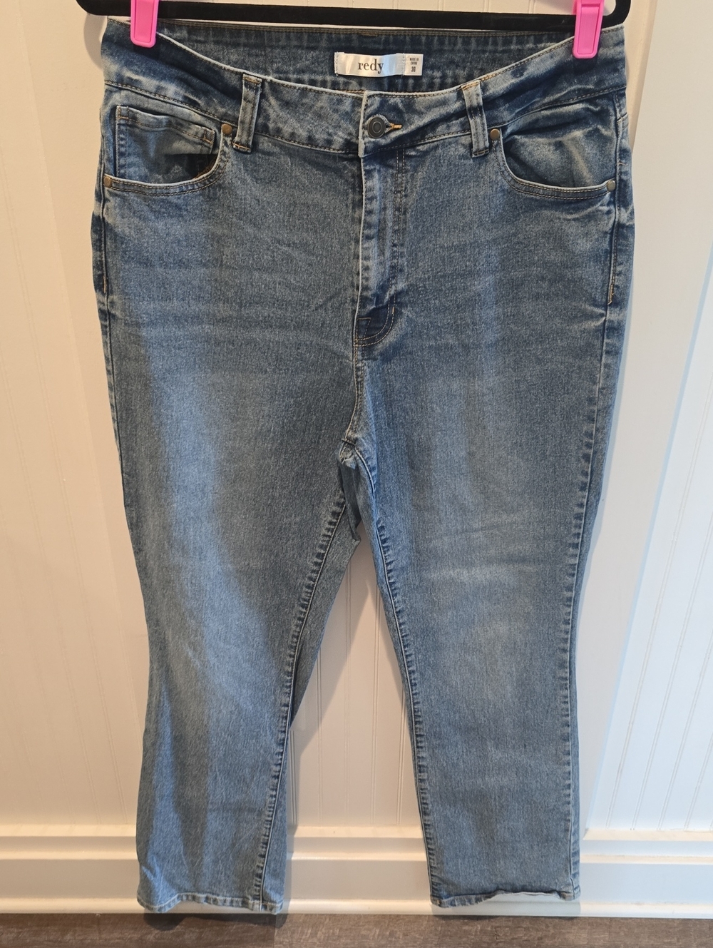 Redy Medium Blue High Waisted Straight Leg Jeans